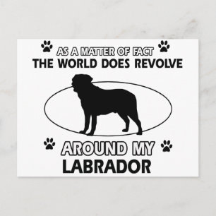 Carte Postale Le chien tourne autour de mon labrador