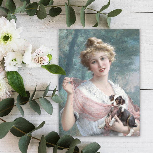 Carte Postale Le chiot espiègle par Emile Vernon (Créateur téléchargé)