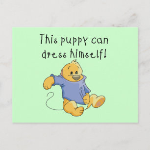 Carte Postale Le chiot habillent des T-shirts et des cadeaux