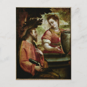 Carte Postale Le Christ et la femme de Samaria, c.1575-80