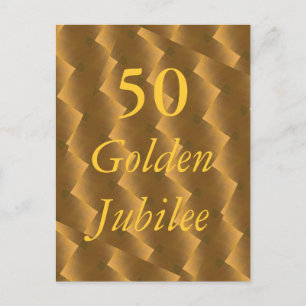 Carte Postale Le cinquantième anniversaire est de l'or.
