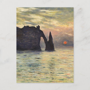 Carte Postale Le Cliff Etretat, coucher de soleil de Claude Mone