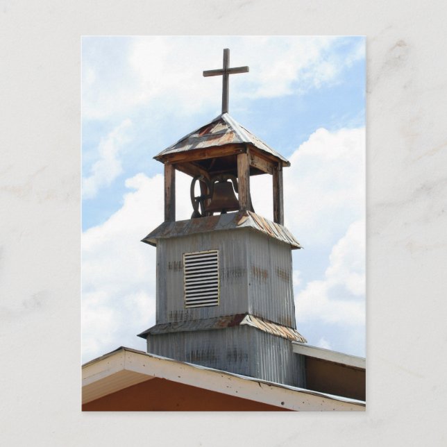 Carte Postale Le clocher de l'église à Truchas, Nouveau-Mexique (Devant)