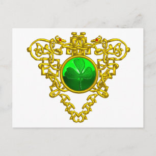 CARTE POSTALE LE COEUR CELTIQUE DE SAINT PATRICK