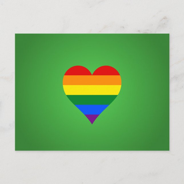 Carte Postale Le coeur de la fierté LGBT (Devant)