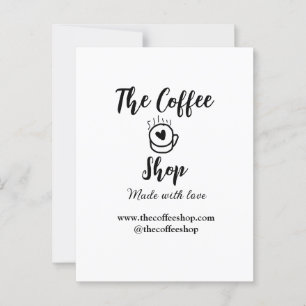 Carte Postale Le coffee shop et le site web social media busines