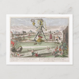 Carte Postale Le Colosse de Rhodes, deuxième merveille du monde