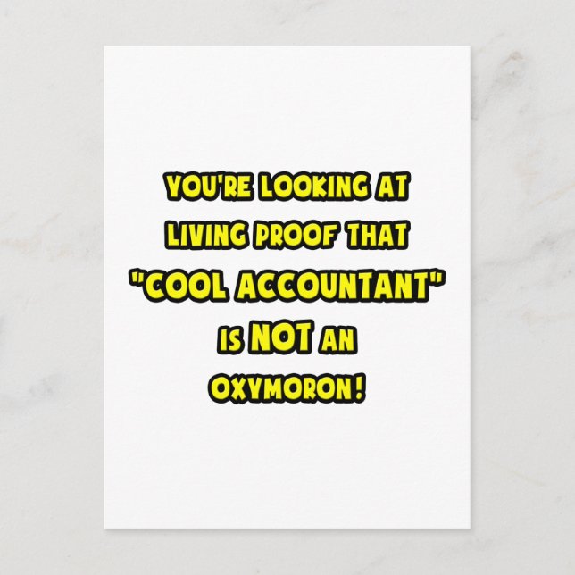 Carte Postale Le comptable cool n'est pas un oxymore (Devant)