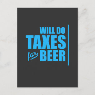 Carte Postale Le Comptable Effectuera Des Taxes Pour La Bière