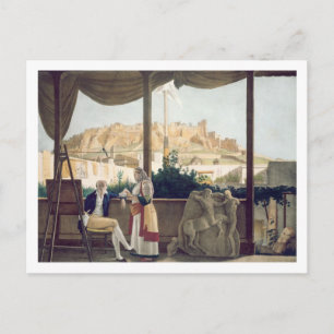 Carte Postale Le consul français, Monsieur Fauvel, en terrasse