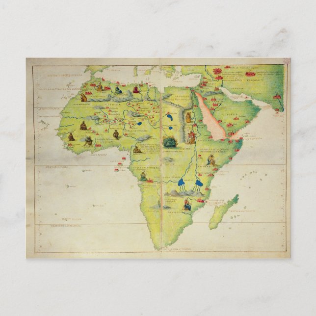 Carte Postale Le continent africain (Devant)