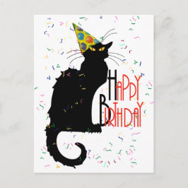 Carte Postale Le Conversation Noir Joyeux anniversaire