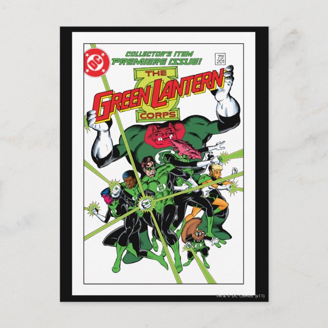 Carte Postale Le Corps des Lanternes Vertes (Devant)