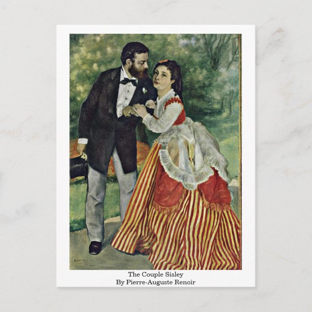 Carte Postale Le Couple Sisley De Pierre-Auguste Renoir (Devant)