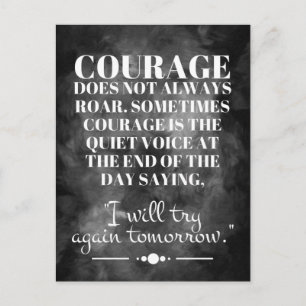 Carte Postale Le Courage N'Est Pas Toujours Roar