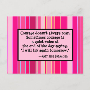 Carte Postale Le courage n'est pas toujours rude, motivationnel,