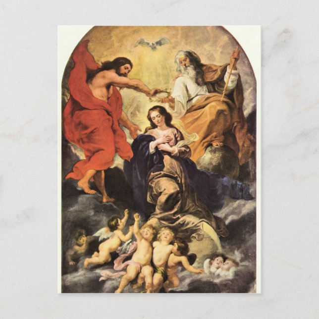Carte Postale Le couronnement de Marie par Paul Rubens (Devant)