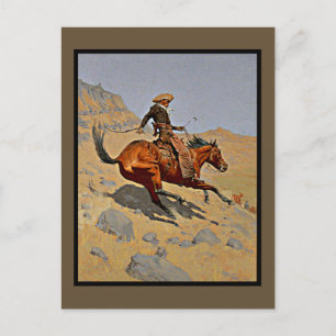 Carte Postale Le cowboy par Frederic Remington