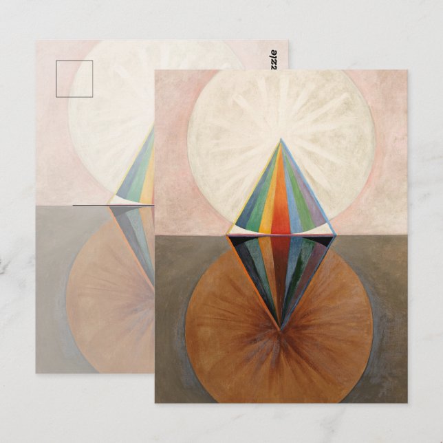 Carte Postale Le Cygne, Groupe IX, No.12 par Hilma af Klint (Devant / Derrière)