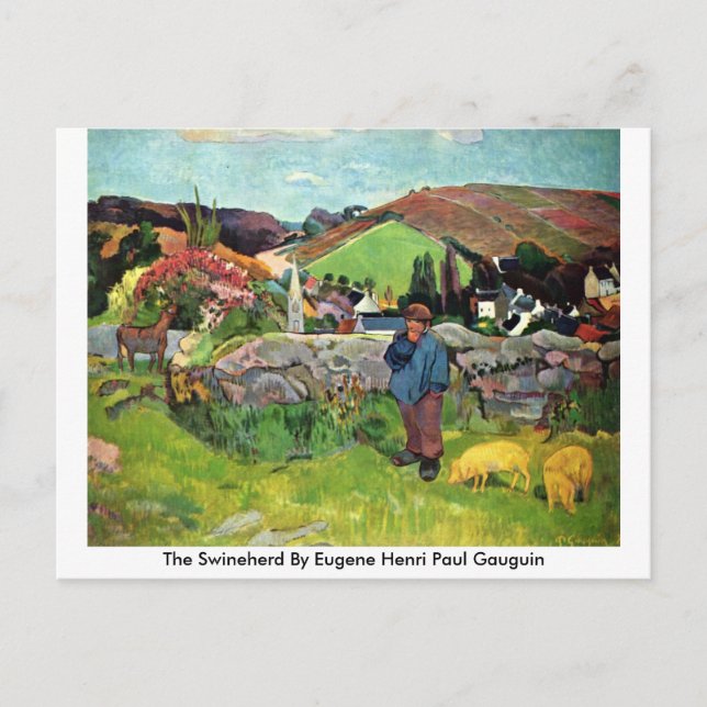 Carte Postale Le Cygne Par Eugene Henri Paul Gauguin (Devant)