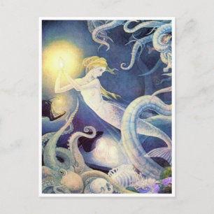 Carte Postale Le danger de la petite sirène par Dorothy Lathrop