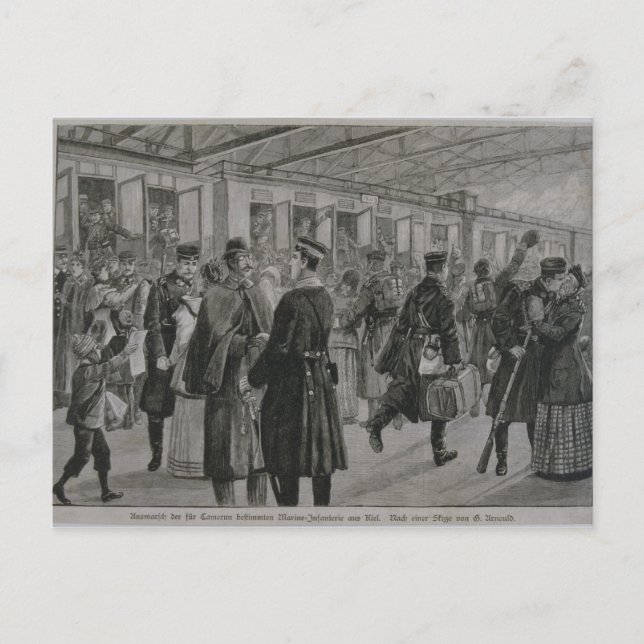 Carte Postale Le déploiement des Royal Marines de Kiel (Devant)