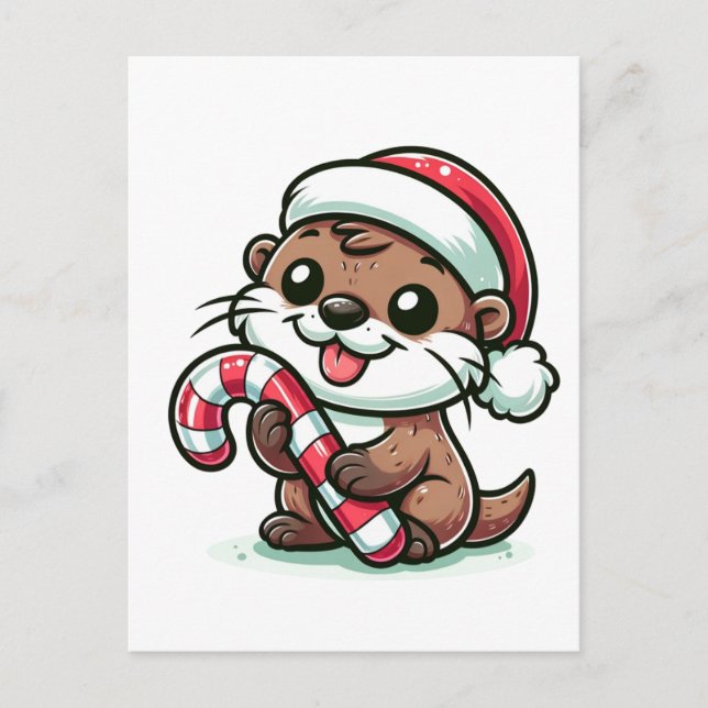 Carte Postale Le dessin de Noël Otter (Devant)
