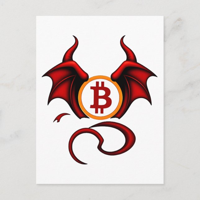 Carte Postale Le Diable de Bitcoin (Devant)