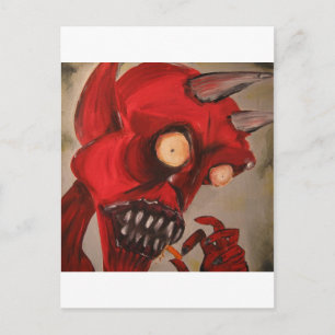 Carte Postale Le diable mange des choux au fromage