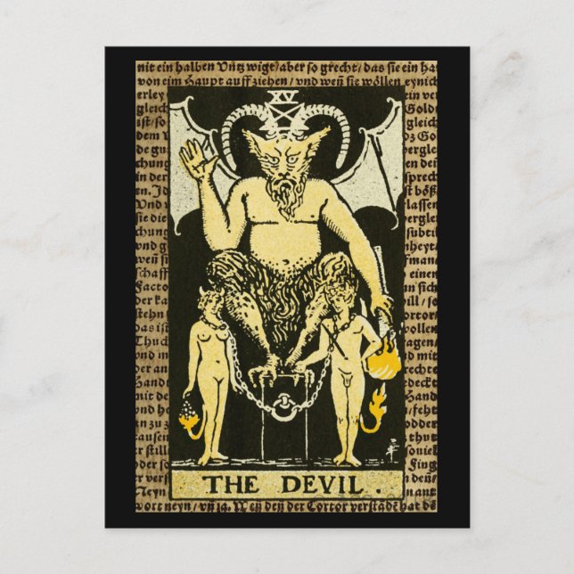 Carte Postale Le diable Tarot (Devant)