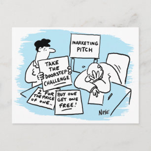 Carte Postale Le directeur marketing endure un argumentaire de v