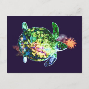 Carte Postale Le doigt de couleur cosmique