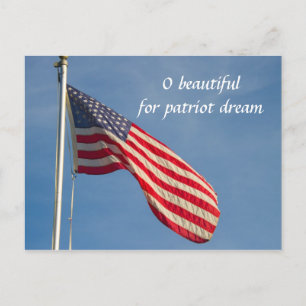 Carte Postale Le Drapeau Américain rêve patriote Personnaliser
