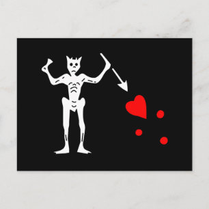 Carte Postale Le drapeau authentique de Barbe Noire