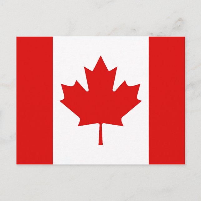 Carte Postale Le drapeau de la Feuille d'érable du Canada (Devant)