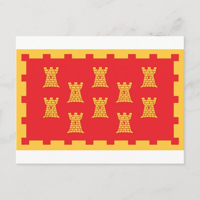 Carte Postale Le drapeau du comté du Grand Manchester (Devant)