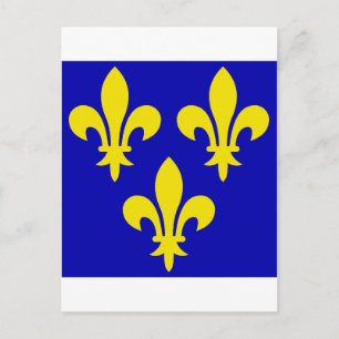 Carte Postale Le drapeau médiéval de France