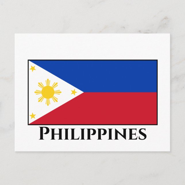 Carte Postale Le drapeau philippin (Devant)