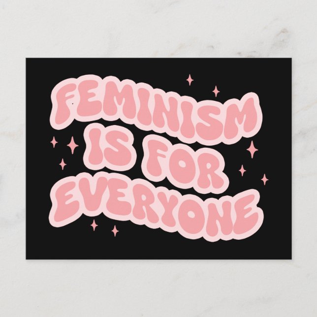 Carte Postale Le féminisme est pour tous féministe (Devant)