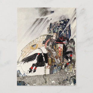 Carte Postale Le fils de la veuve : Le Lad à cheval noir