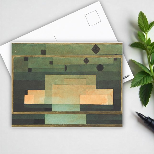 Carte Postale Le firmament au-dessus du temple, Paul Klee Art (Créateur téléchargé)