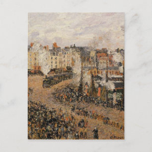 Carte Postale Le Fishmarket, Dieppe par Camille Pissarro