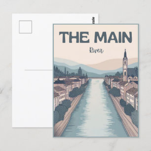 Carte Postale Le fleuve principal en allemagne- der main frankfu
