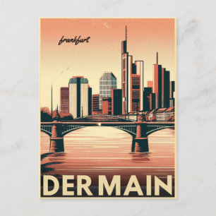Carte Postale Le fleuve principal en allemagne- der main frankfu