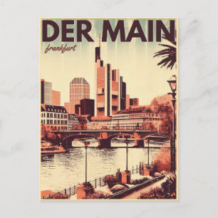 Carte Postale Le fleuve principal en allemagne- der main frankfu
