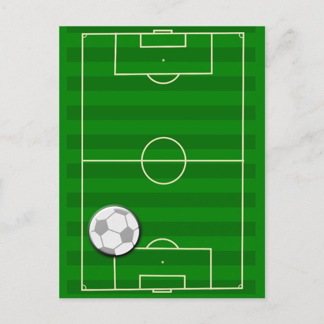 Carte Postale Le football de terrain de football (Devant)