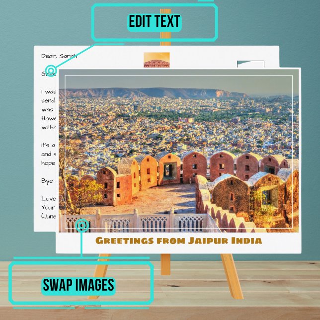 Carte Postale Le fort de Nahargarh à Jaipur Inde (Please enjoy our postcard)