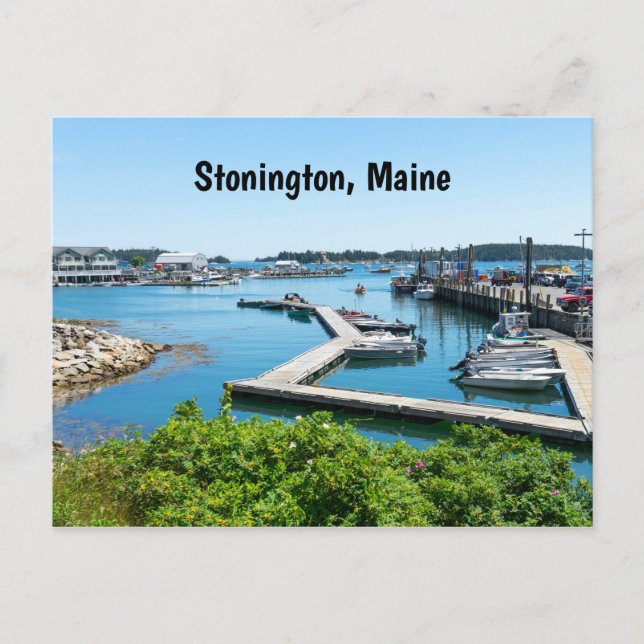 Carte Postale Le front de mer à Stonington, Maine (Devant)