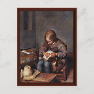Carte Postale Le Garçon A Flotté Son Chien Par Gerard Ter Borch
