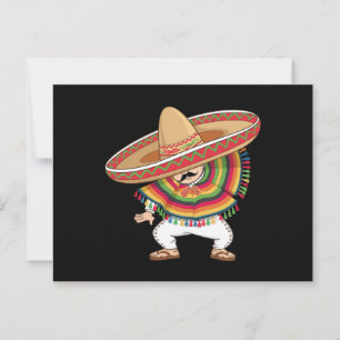 Carte Postale Le garçon mexicain Dabbing Poncho Cinco de Mayo